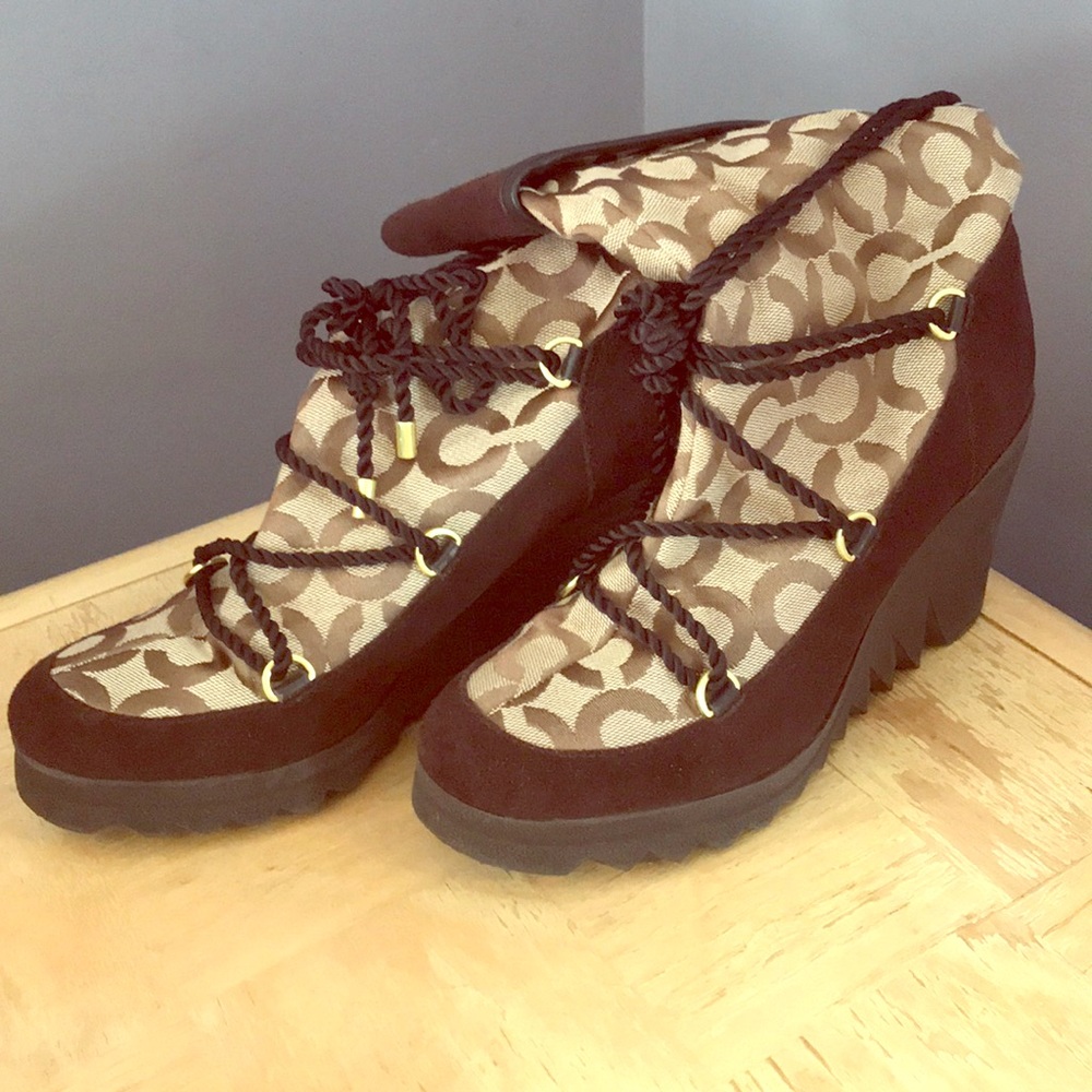 Coach wedge boots